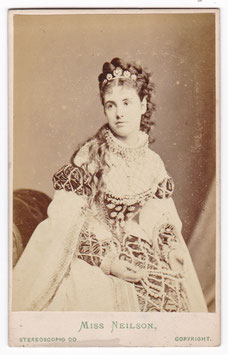 Adelaide Neilson as Amy Robsart "Kenilworth" 1871. London Stereoscopic CDV
