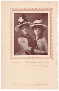 Maude Millett as Ida and Annie Hughes as Lotty in "Two Roses" W. & D. Downey, 1888. Carbon