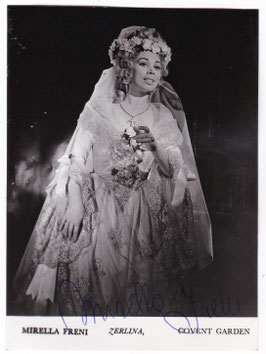 Mirella Freni "Zerlina" Covent Garden. Signed photo