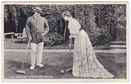 Oscar Asche and Lily Brayton playing croquet