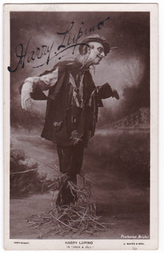 Harry Lupino as Scarecrow "Jack And Jill" Baker 70. Signed postcard