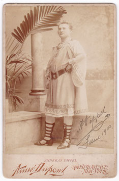 Andreas Dippel as Tamino "The Magic Flute" Aimé Dupont. Signed cabinet photo