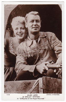 Alan Ladd. Shelly Winters "O'Rourke Of The Royal Mounted" Picturegoer D 448