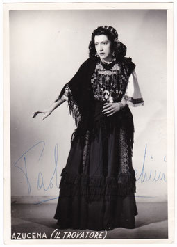 Paola Stacchini "Il Trovatore" Photo Luxardo, Rome. Signed photo