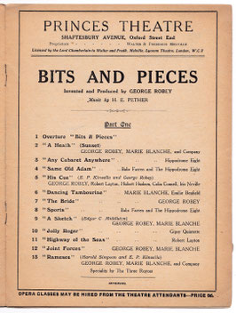 Bits And Pieces. George Robey, Marie Blanche. Princes, 1927/28