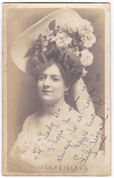 Lily Lingard. Signed postcard