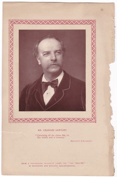 Charles Santley. Kingsbury & Notcutt, 1888. Carbon