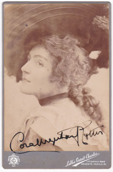 Cora Brown Potter. Lallie Garet-Charles. Signed cabinet photo