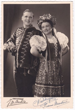 Franz Meesters and Christine Nachtergaele. Royal Flemish Opera. Signed photo