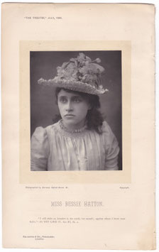 Bessie Hatton. Actress, suffragette. Barraud, 1890. Carbon