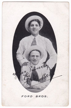 The Ford Brothers. Singers and step dancers. Signed postcard