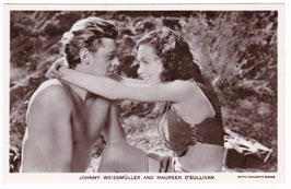 Johnny Weissmuller. Maureen O'Sullivan "Tarzan And His Mate" Picturegoer 680a