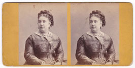 Euphrosyne Parepa Rosa. Scottish soprano. An 1868 stereo-view by Jeremiah Gurney & Son, New York