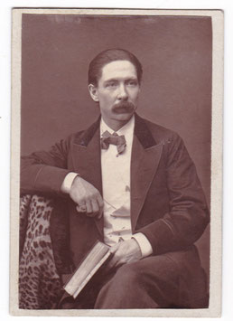 John Nevil Maskelyne. Magician and inventor. Woodburytype CDV