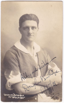Douglas Burbidge as Orlando. Signed postcard, dated 1921