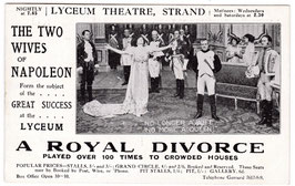 A Royal Divorce. Lyceum Theatre. 1911. David Allen & Sons
