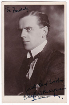 Clifford Marquand. Signed postcard