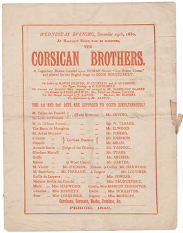 The Corsican Brothers. Henry Irving, William Terriss,3Lyceum, 1880