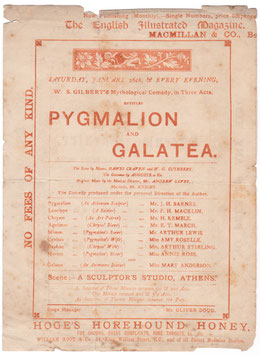 Pygmalion And Galatea. George Alexander, Mary Anderson, J H Barnes, Arthur Lewis, Frank Griffin. Lyceum, 1883-84