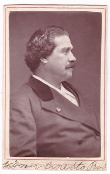 Ernesto Rossi. Italian Shakespearean actor. Pierre Petit. Woodburytype CDV