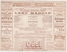 Lady Madcap. Maurice Farkoa, Madge Crichton, Fred Emney, Dennis Eadie, George Carroll, G P Huntley, Blanche Massey, Delia Mason, Ethel Oliver. Prince Of Wales's, 1904-05