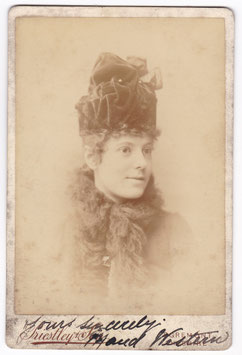 Maud Western. Male impersonator and vocalist. Priestly & Son, Egremont. Signed cabinet photo