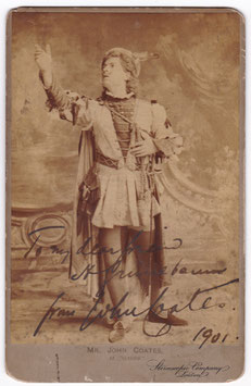 John Coates "Much Ado About Nothing" 1901. London Stereoscopic Co. Signed cabinet photo