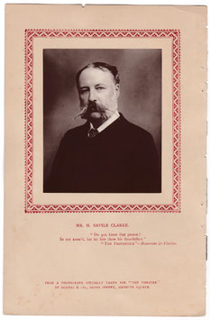 Henry Savile Clarke. Disdéri, 1889. Carbon