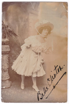 Mabelle Clinton. Signed and inscribed postcard