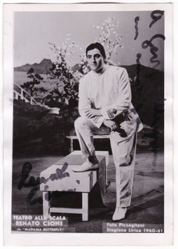 Renato Cioni "Madame Butterfly" Signed postcard