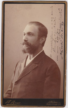 Marino Mancinelli. Conductor. Russo, Naples. Signed photograph dated 1889