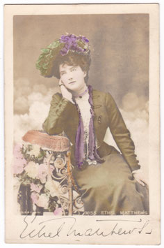Ethel Matthews. Ellis & Walery. Signed postcard