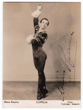 Alexis Rassine "Coppelia" Signed mini photocard