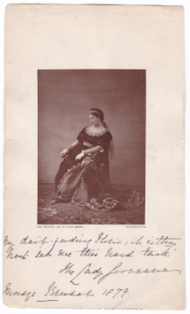 Madge Kendal as Lady Giovanna "The Falcon" 1879. Woodburytype