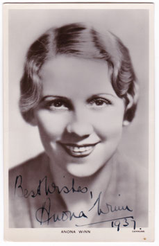 Anona Winn. Picturegoer 980. Signed postcard
