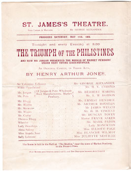 The Triumph Of The Philistines. George Alexander, H V Esmond, Herbert Waring, James Welch, Elliott Page.  St James's, 1895