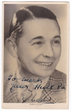Charlie Ellis. Comedian. Signed photo