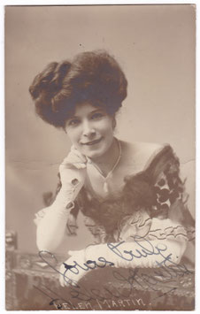Helen Martin. Vocalist. Signed postcard