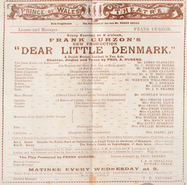 Dear Little Denmark. Bertram Wallis, Isabel Jay, James Blakeley, Huntley Wright, Gracie Leigh, Phyllis Monkman, Kitty Sparrow. Prince Of Wales's, 1909