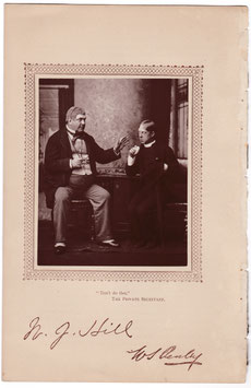 William J. Hill (William Hill Jones) and William Sydney Penley in "The Private Secretary" Barraud, 1885. Carbon