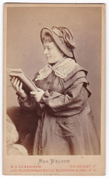 Georgina Weldon. Amateur soprano, spiritualist and a pioneer for women's rights and legal reform. Debenham, London. CDV