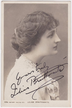 Lilian Braithwaite. Rotary 218 E. Signed postcard