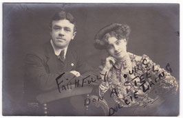 Don A Steel and Dulcie Laing (singer and sand dancer) The Swell And The Dancing Girl. Signed postcard