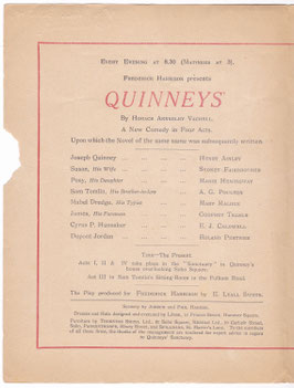 Quinneys'. Henry Ainley, Sydney Fairbrother, Marie Hemingway, Mary Malone, Godfrey Tearle. Haymarket, 1915
