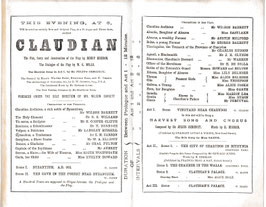 Claudian. Wilson Barrett, E S Willard, Austin Melford, Charles Hudson, Edith Woodworth, Evelyn Howard. Princess's, 1883/84
