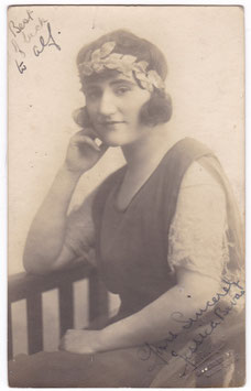 Jessica Bevan. Cape Town photographer. Signed postcard