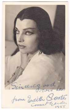 Edith Coates. Mezzo-soprano "Aida" Signed postcard