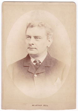 Arthur Cecil. Actor comedian. London Stereoscopic cabinet photo