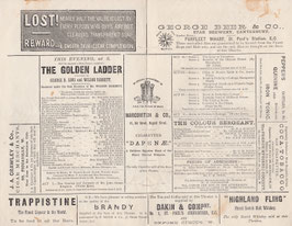 The Golden Ladder. Wilson Barrett, Mary Eastlake, Edith King, George Barrett, Austin Melford, Alice Belmore. Globe, 1888