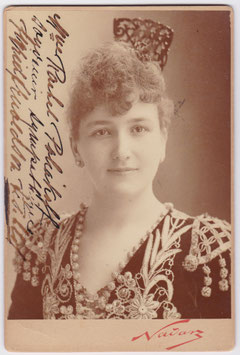Sigrid Arnoldson. Nadar. Paris. Signed cabinet photo